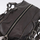 Chloe Chain Hand Bag Leather Gray Silver Auth 200082A-6