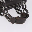 Chloe Chain Hand Bag Leather Gray Silver Auth 200082A-7