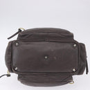 Chloe Chain Hand Bag Leather Gray Silver Auth 200082A-5