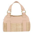Chloe Hand Bag straw Gold Beige Auth 200083-2