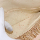 Chloe Hand Bag straw Gold Beige Auth 200083-21