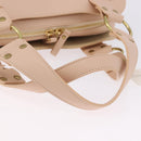 Chloe Hand Bag straw Gold Beige Auth 200083-7