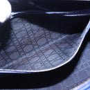 Christian Dior Canage Lady Dior Hand Bag Lamb Skin 2way Blue Silver Auth 200084M-25