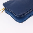Miu Miu Shoulder Bag Leather Blue Gold Auth 200087A-16