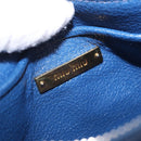 Miu Miu Shoulder Bag Leather Blue Gold Auth 200087A-19