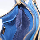 Miu Miu Shoulder Bag Leather Blue Gold Auth 200087A-20