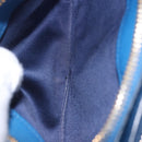 Miu Miu Shoulder Bag Leather Blue Gold Auth 200087A-22