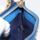 Miu Miu Shoulder Bag Leather Blue Gold Auth 200087A-24
