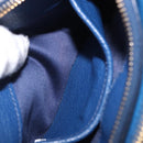Miu Miu Shoulder Bag Leather Blue Gold Auth 200087A-25