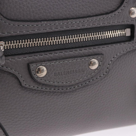 BALENCIAGA Neo Classic City Mini Bag Leather 2way Gray 638524 Auth 200088SAM