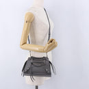 BALENCIAGA Neo Classic City Mini Bag Leather 2way Gray 638524 Auth 200088SAM-28