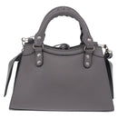 BALENCIAGA Neo Classic City Mini Bag Leather 2way Gray 638524 Auth 200088SAM-2