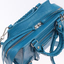 BALENCIAGA Neo Classic City Mini Bag Leather 2way Blue 638524 Auth 200089SAM-9