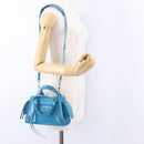 BALENCIAGA Neo Classic City Mini Bag Leather 2way Blue 638524 Auth 200089SAM-26