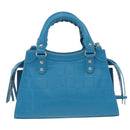 BALENCIAGA Neo Classic City Mini Bag Leather 2way Blue 638524 Auth 200089SAM-2