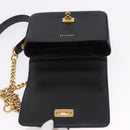 VERSACE Medusa Chain Shoulder Bag Leather Black Gold Auth 200090M-20