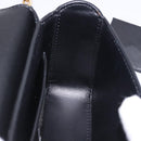 VERSACE Medusa Chain Shoulder Bag Leather Black Gold Auth 200090M-22