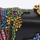 VERSACE Medusa Chain Shoulder Bag Leather Black Gold Auth 200090M-2