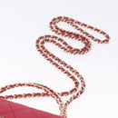 CHANEL Matelasse Top Handle Chain Caviar Skin 2way Red Gold CC Auth 200091SAM-15