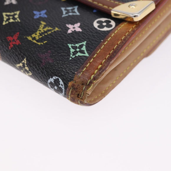 LOUIS VUITTON Multicolor Porte Monnaie Billets Cartes Credit M92984 Auth 200093