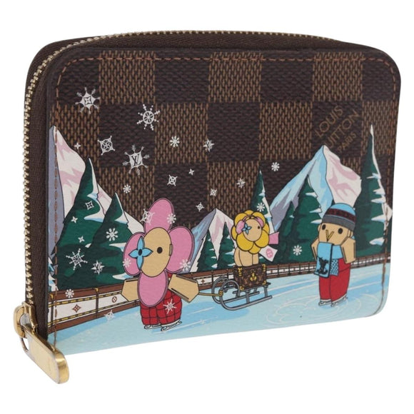 LOUIS VUITTON Damier Ebene Zippy Coin Purse N40721 LV Auth 200094A
