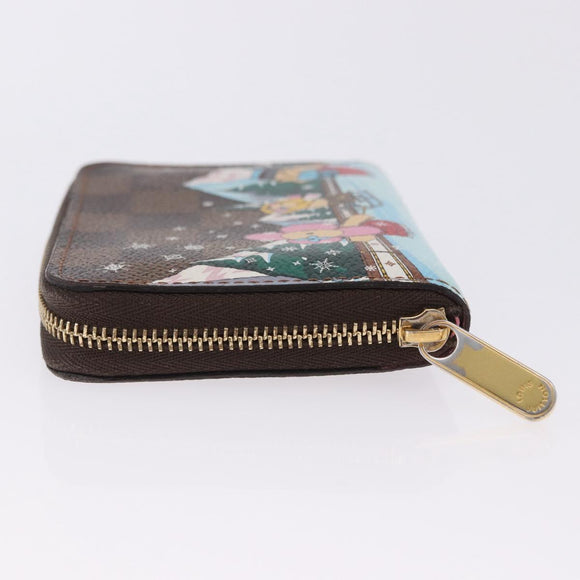 LOUIS VUITTON Damier Ebene Zippy Coin Purse N40721 LV Auth 200094A