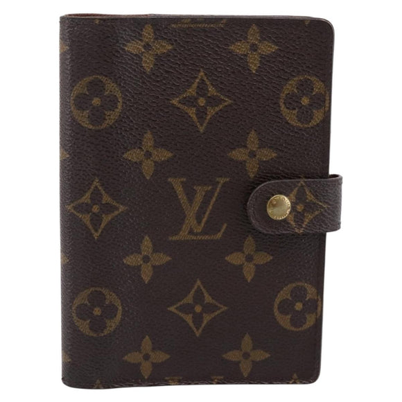 LOUIS VUITTON Monogram Agenda PM Day Planner Cover R20005 LV Auth 200095