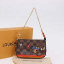 LOUIS VUITTON Monogram Christmas limited Mini Pochette Pouch M41655 Auth 200096M-12