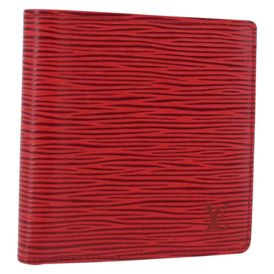 LOUIS VUITTON Epi Porte Billet Cartes Credit Monnaie Red M63547 Auth 200097A
