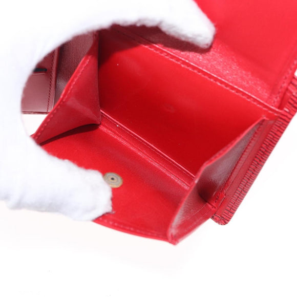 LOUIS VUITTON Epi Porte Billet Cartes Credit Monnaie Red M63547 Auth 200097A