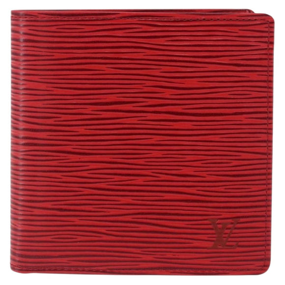 LOUIS VUITTON Epi Porte Billet Cartes Credit Monnaie Red M63547 Auth 200097A