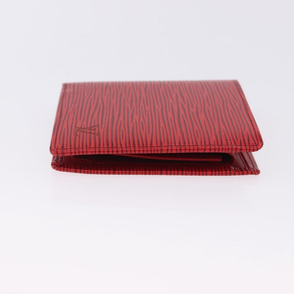 LOUIS VUITTON Epi Porte Billet Cartes Credit Monnaie Red M63547 Auth 200097A