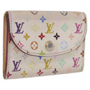 LOUIS VUITTON Multicolor Anvelop Cult De Vuitto Case White M66557 LV Auth 200098-1