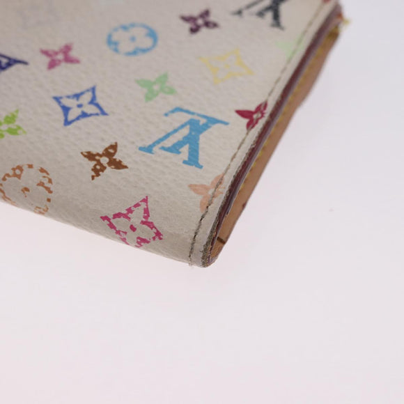 LOUIS VUITTON Multicolor Anvelop Cult De Vuitto Case White M66557 LV Auth 200098