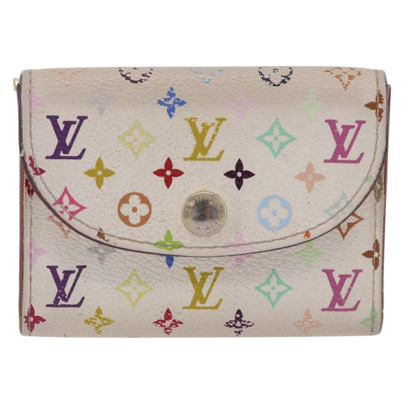 LOUIS VUITTON Multicolor Anvelop Cult De Vuitto Case White M66557 LV Auth 200098