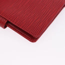 LOUIS VUITTON Epi Portopier Compact Wallet Red LV Auth 200099A-15
