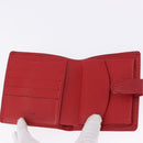 LOUIS VUITTON Epi Portopier Compact Wallet Red LV Auth 200099A-8