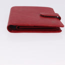 LOUIS VUITTON Epi Portopier Compact Wallet Red LV Auth 200099A-6