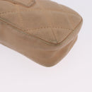 CHANEL Cambon Line Matelasse Cigarette Case Leather Beige CC Auth 200101-15