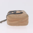CHANEL Cambon Line Matelasse Cigarette Case Leather Beige CC Auth 200101-6