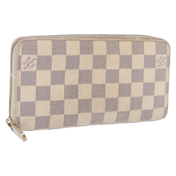 LOUIS VUITTON Damier Azur Zippy Wallet Long Wallet N60019 LV Auth 200103