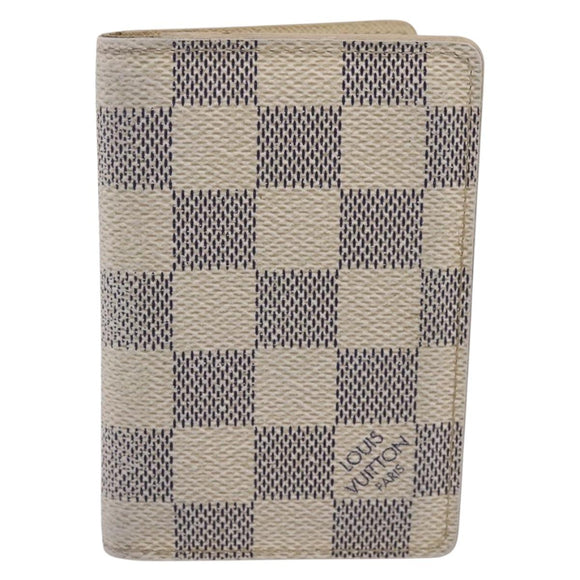 LOUIS VUITTON Damier Azur Organizer Dupoch Card Case N61727 LV Auth 200104