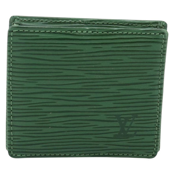 LOUIS VUITTON Epi Porte Monnaie Boite Coin Purse Green M63694 LV Auth 200106V