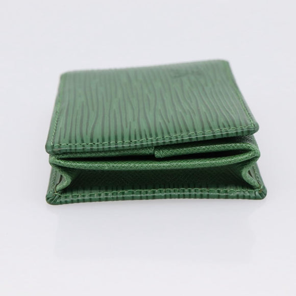 LOUIS VUITTON Epi Porte Monnaie Boite Coin Purse Green M63694 LV Auth 200106V