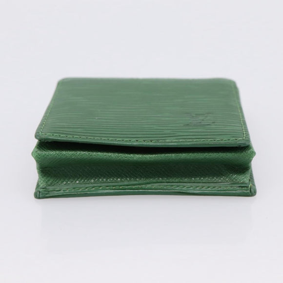 LOUIS VUITTON Epi Porte Monnaie Boite Coin Purse Green M63694 LV Auth 200106V