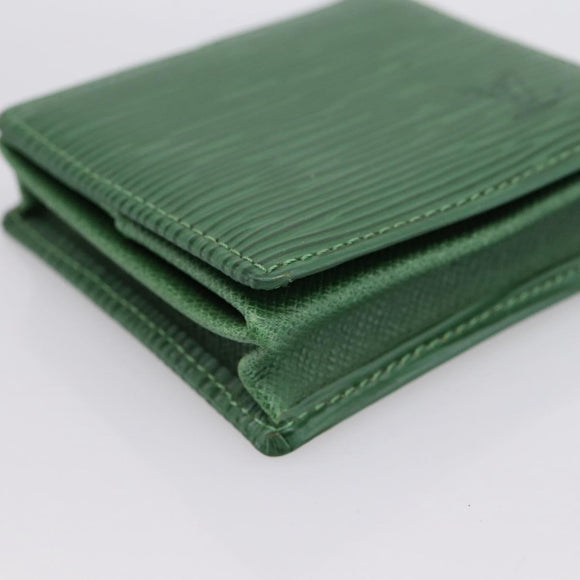 LOUIS VUITTON Epi Porte Monnaie Boite Coin Purse Green M63694 LV Auth 200106V