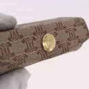 CELINE Macadam Canvas Lip Case Pouch PVC Beige Gold Auth 200107V-8