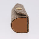CELINE Macadam Canvas Lip Case Pouch PVC Beige Gold Auth 200107V-3