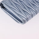 Miu Miu Matelasse Wallet Shoulder Bag Leather Light Blue Silver Auth 200112M-17