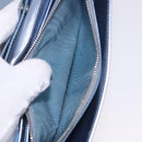 Miu Miu Matelasse Wallet Shoulder Bag Leather Light Blue Silver Auth 200112M-11